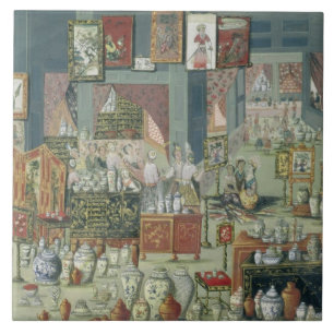 Shop Selling Chinese Goods, mid-18th century (cera Tile