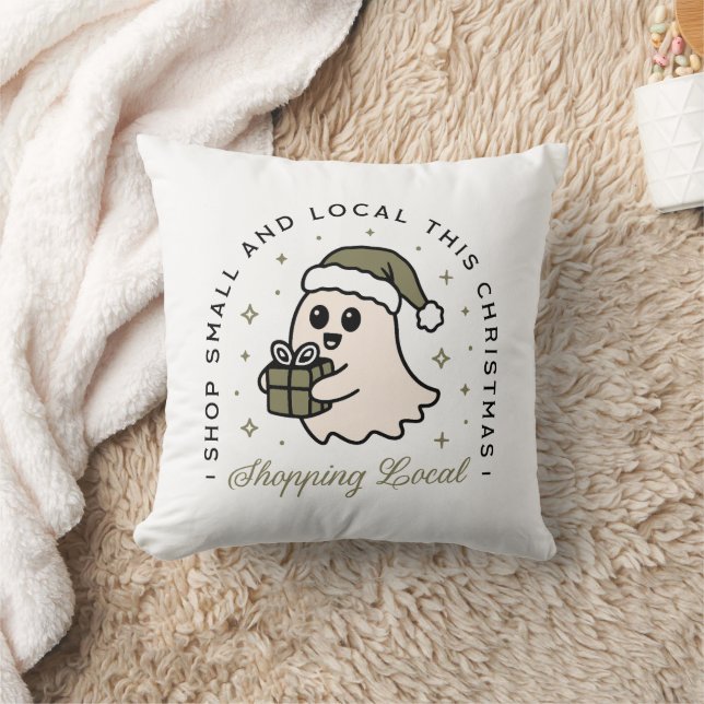 Shop small and local this Christmas green Cushion (Blanket)