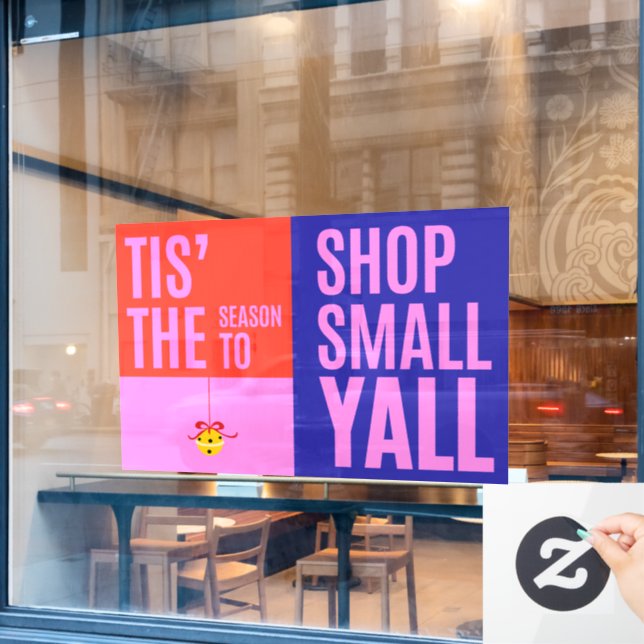 Shop Small Business Saturday Support Local Retail (Cafe Window)