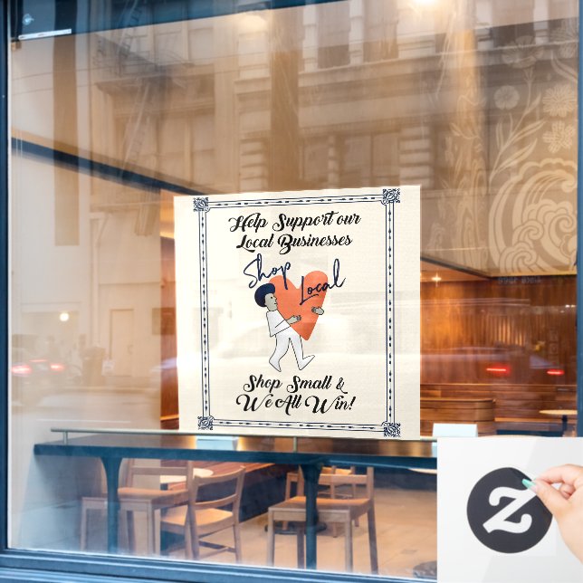 Shop Small Support Local Businesses (Cafe Window)