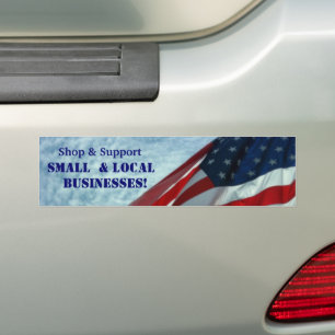 Shop & Support Small Businessess Bumper Sticker