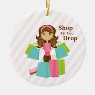 Shop 'Til You Drop   Ornament