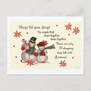 Shop 'til you drop! postcard