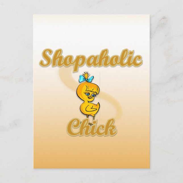 Shopaholic Chick Postcard (Front)