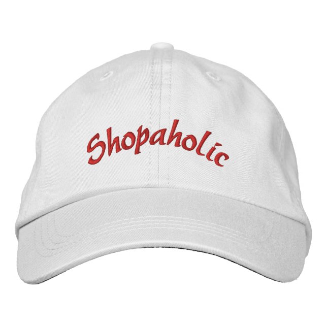 Shopaholic Funny Embroidered Hat (Front)