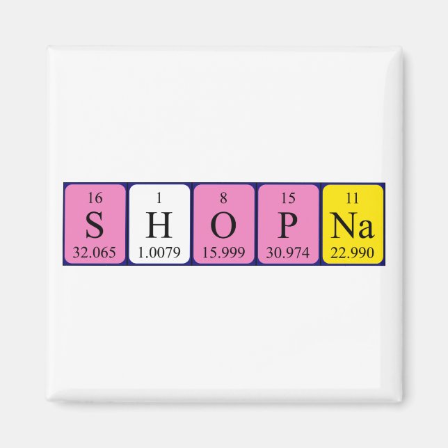 Shopna periodic table name magnet (Front)