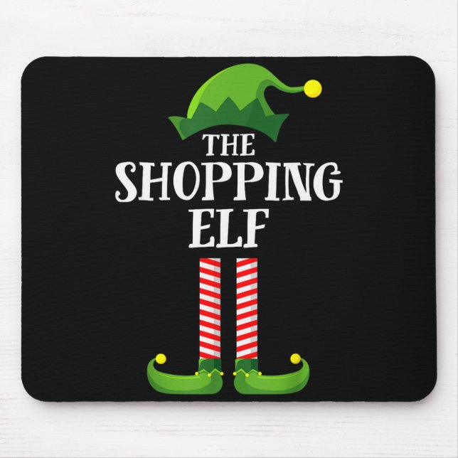 Shopng Elf Matching Family Group Christmas Party P Mouse Pad (Front)