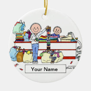 Shopper - Male Ceramic Tree Decoration