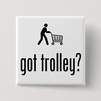 Shopping 15 Cm Square Badge