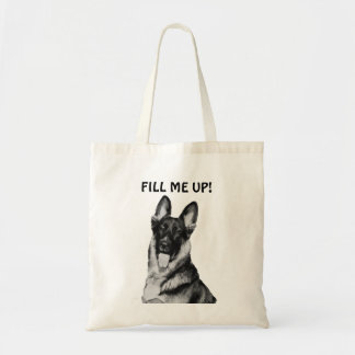 Shopping Bag with German Shepherd Portrait