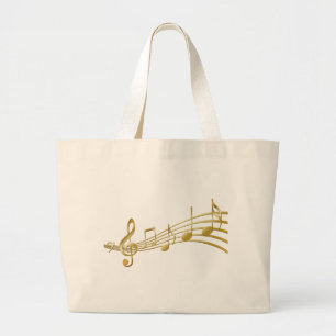 Shopping bag with musical notes