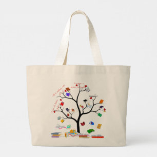 Shopping bag with The tree of books and motivation