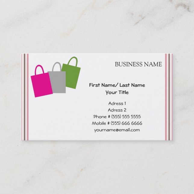 Shopping Business Card (Front)