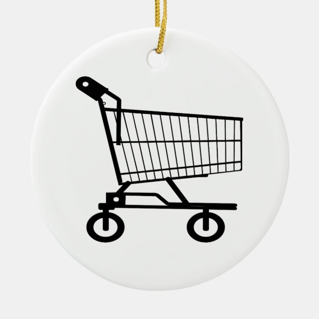 Shopping Cart Ceramic Ornament (Front)