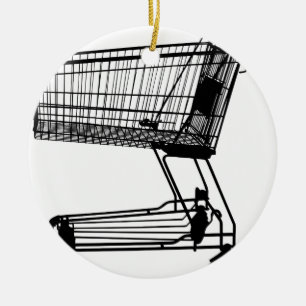 Shopping Cart Ceramic Ornament