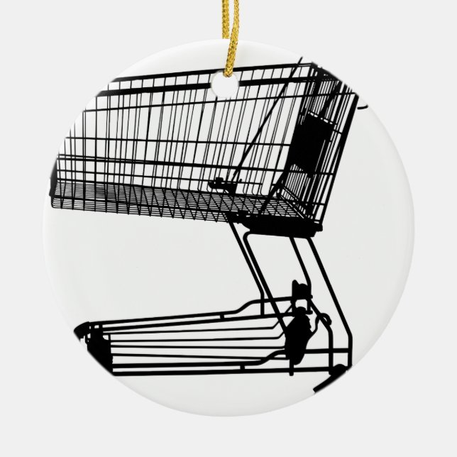 Shopping Cart Ceramic Ornament (Front)