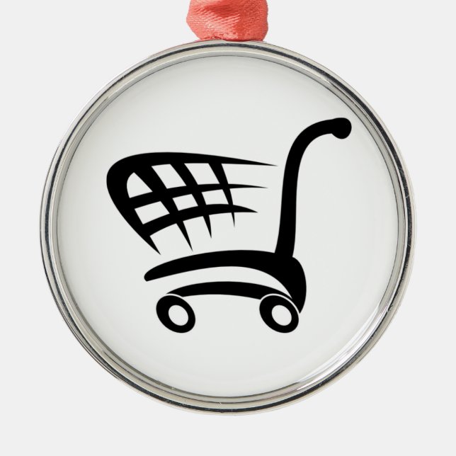 Shopping Cart Metal Tree Decoration (Front)