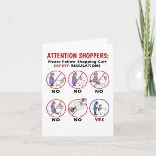 Shopping Cart Safety Regulations - Happy Birthday Card