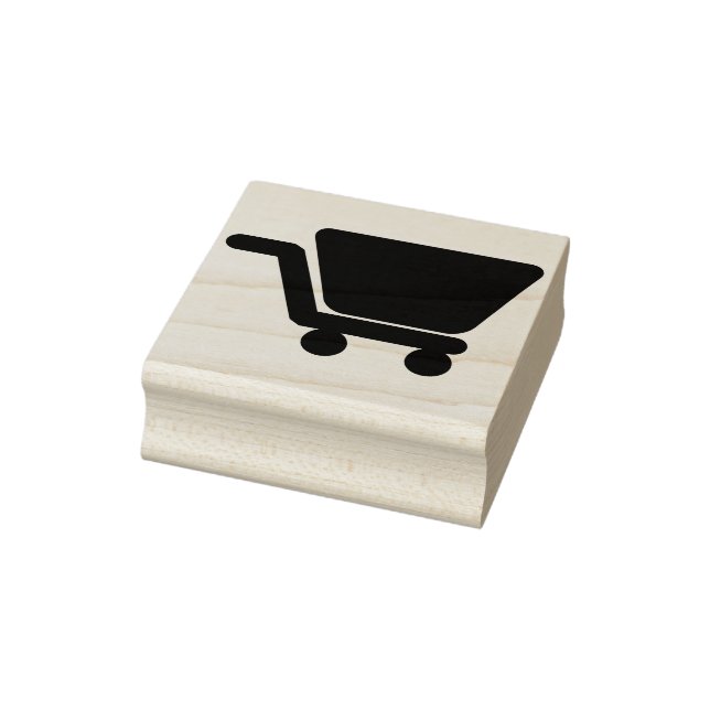 shopping cart silhouette art stamp (Stamp)
