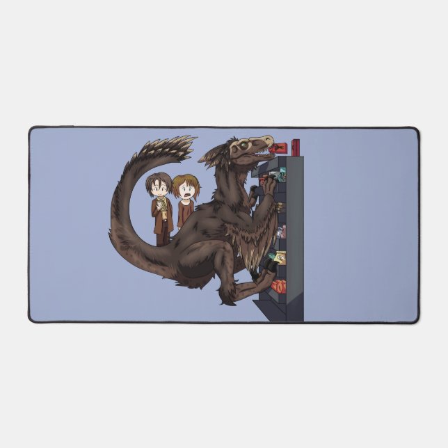 Shopping Dinosaur Desk Mat (Front)