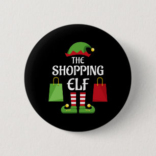 Shopping Elf Family Matching Group Christmas Shopp 6 Cm Round Badge