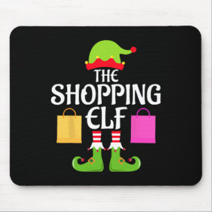 Shopping Elf Matching Family Group Christmas Party Mouse Pad