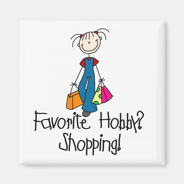 Shopping Favourite Hobby Magnet (Front)