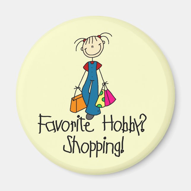 Shopping Favourite Hobby Magnet (Front)