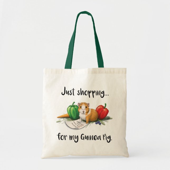 Shopping For My Guinea Pig Reusable Bag (Front)