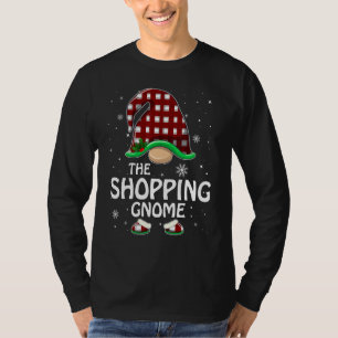 Shopping Gnome Buffalo Red Plaid Matching Family C T-Shirt