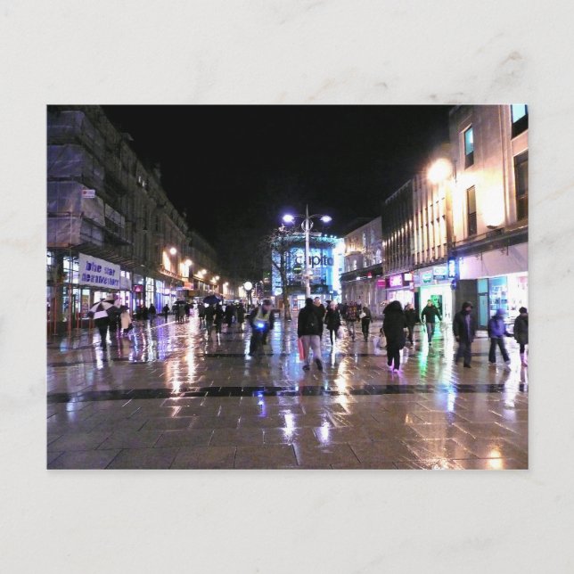 Shopping in the Rain Postcard (Front)