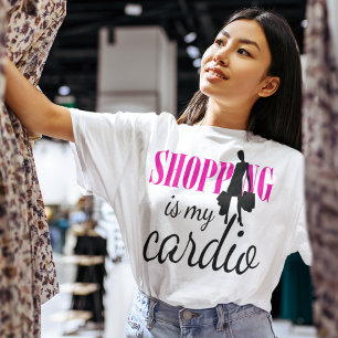 Shopping Is My Cardio Graphic Print T-Shirt