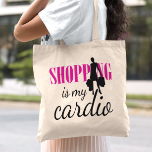 Shopping Is My Cardio Graphic Print (v1) Tote Bag