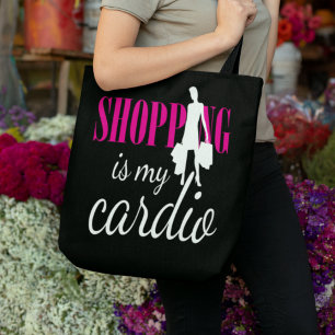 Shopping Is My Cardio Graphic Print (v2) Tote Bag