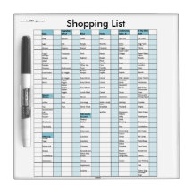 Shopping List Dry Erase Board