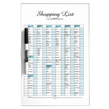 Shopping List Dry Erase Board