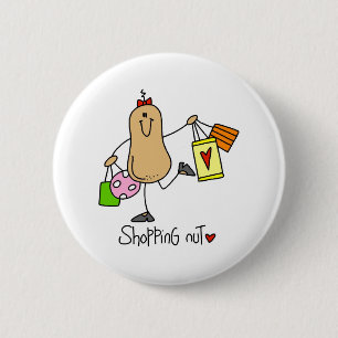 Shopping Nut 6 Cm Round Badge