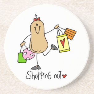 Shopping Nut T-shirts and Gifts Coaster