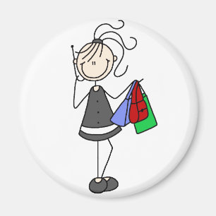 Shopping On Cellphone Magnet