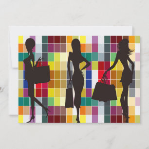 Shopping party girls day out party invitation