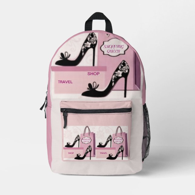 Shopping Queen Collection - Ladies Printed Backpack (Front)