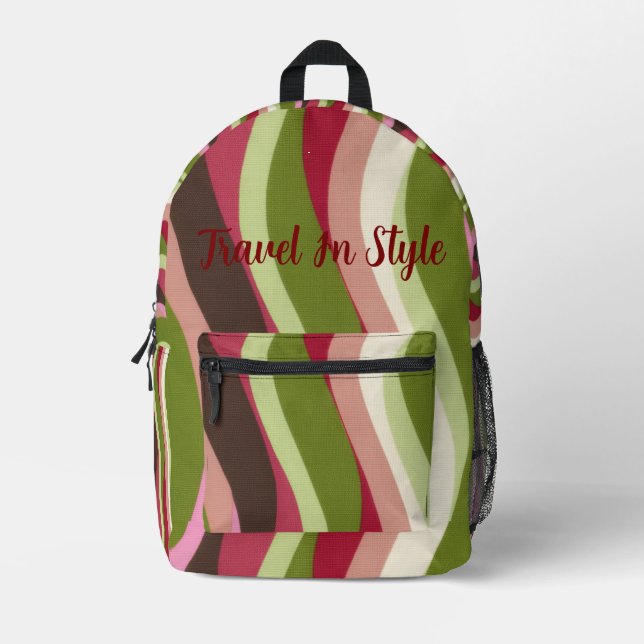Shopping Queen Collection - Ladies  Printed Backpack (Front)