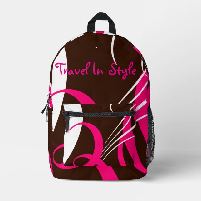 Shopping Queen Collection- Ladies Printed Backpack (Front)