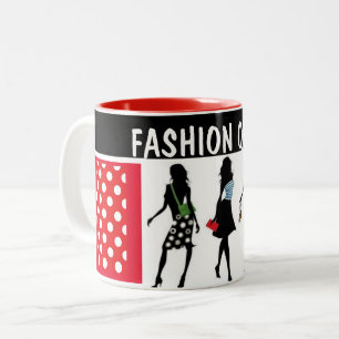 SHOPPING QUEEN COLLECTION Ladies Two-Tone Coffee Mug