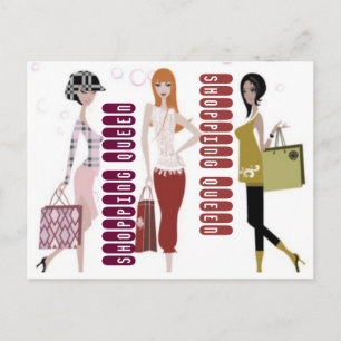 SHOPPING QUEEN COLLECTION POSTCARD