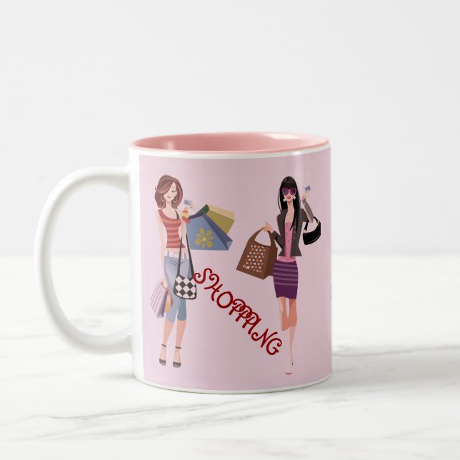 SHOPPING QUEEN COLLECTION Two-Tone COFFEE MUG (Left)