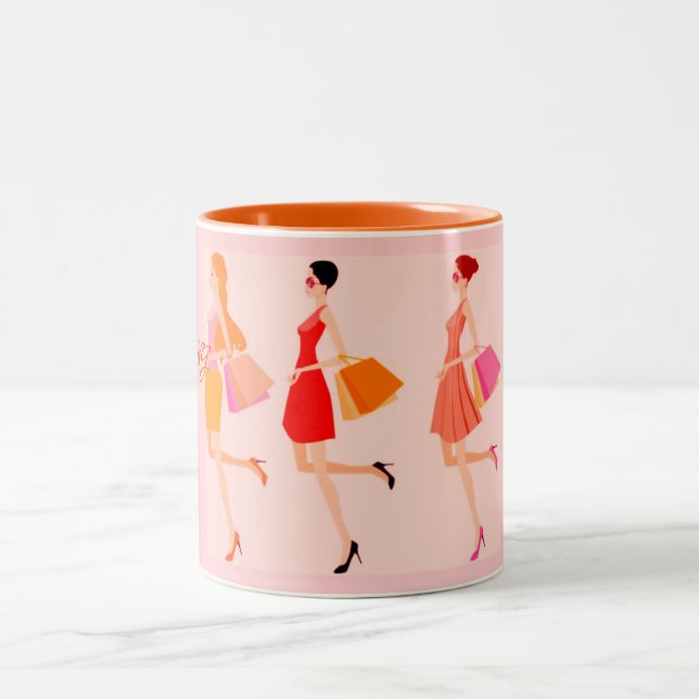 SHOPPING QUEEN COLLECTION Two-Tone COFFEE MUG (Center)