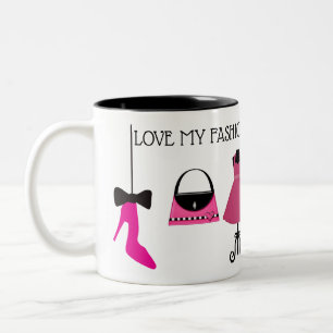 SHOPPING QUEEN COLLECTION Two-Tone COFFEE MUG