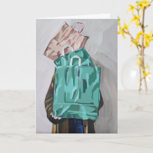 Shopping Spree Blank Folded Greeting Card