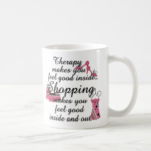 Shopping Therapy Pink Fashion Coffee Mug
